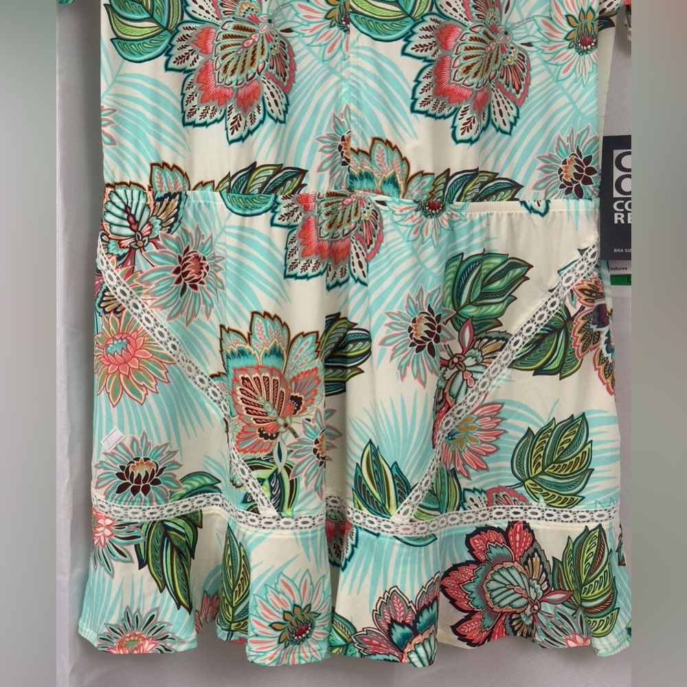 Coco Reef Adorn Cover Up V-Neck Dress - Tropical Lotus Ivory. Large NWT - Picture 6 of 12